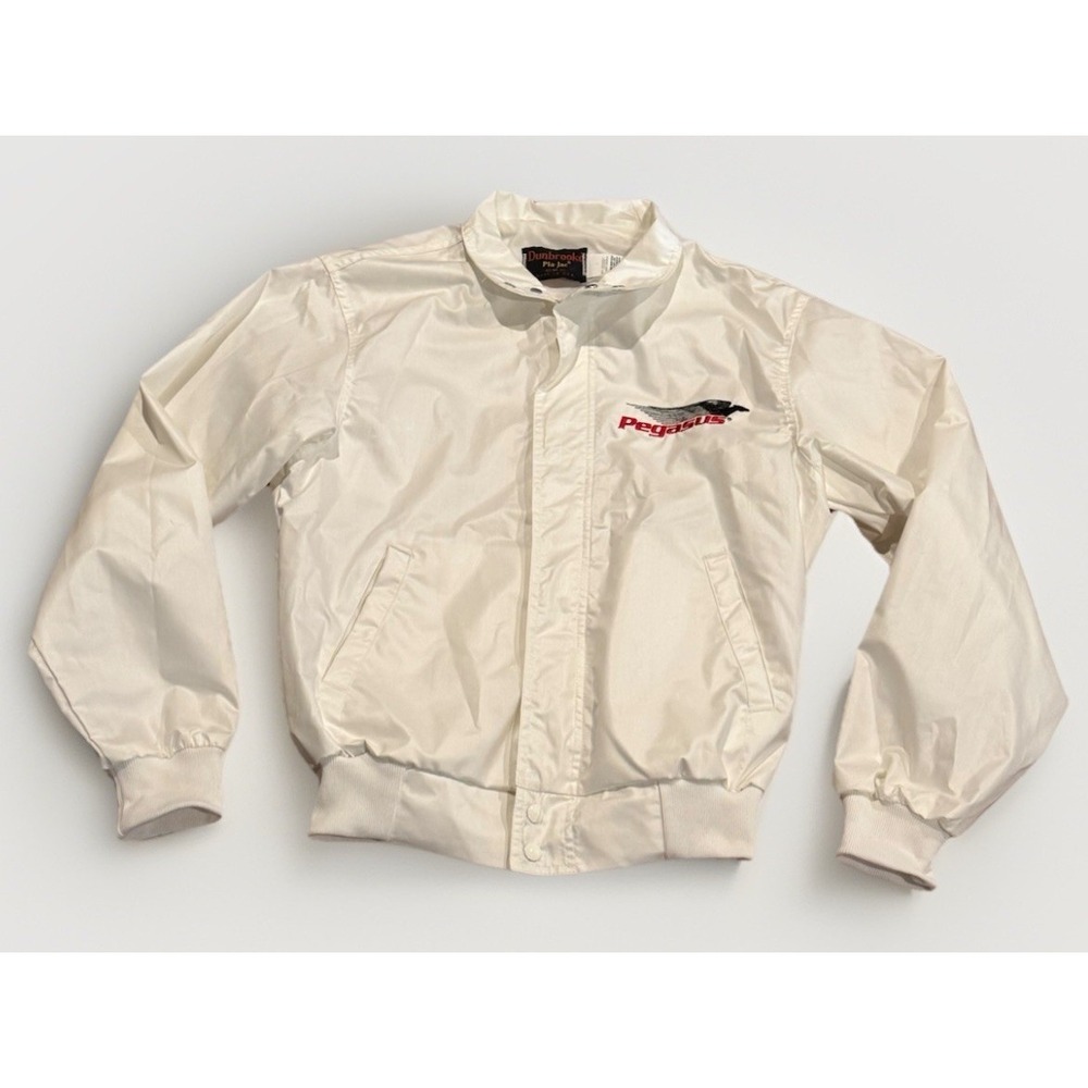 Vintage 70s Pegasus Bomber Jacket M Lockheed Martin Orbital Talon Skunkworks